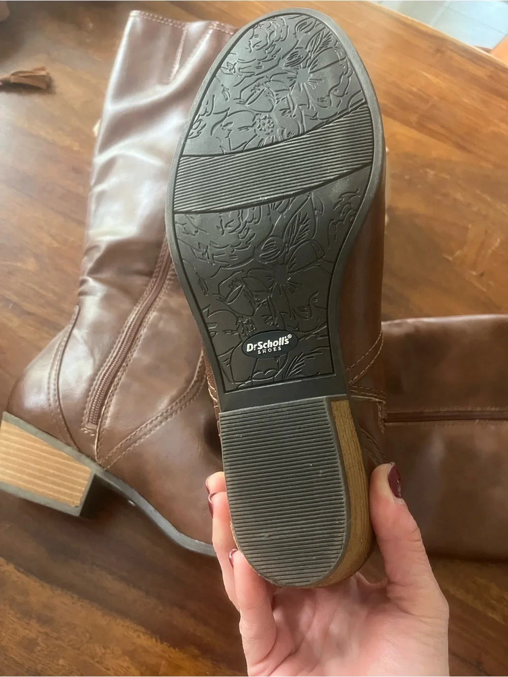 Dr. Scholl’s Brilliance Wide Calf Riding Boots Cognac Size 10